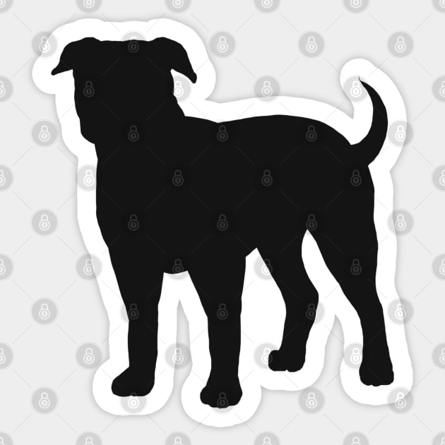 American Bulldog Silhouette Sticker by Coffee Squirrel